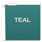 Pendaflex 1/5-Cut Tabs Letter Size Colored Hanging Folders - Teal (25/Box)